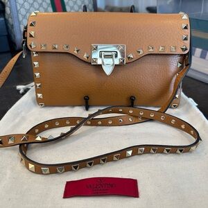 Valentino Garavani Tan Studded Women's Bag Preowned
